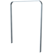 Lean-on hoop made of flat steel | 50 x 12 mm | in bent design | without cross bar | total width: 1000 mm | hot-dip galvanized